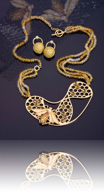Honeycomb necklace